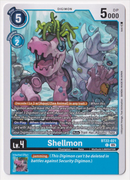 Shellmon : BT22-021 CYBER EDEN - Digimon Card Game Single Card