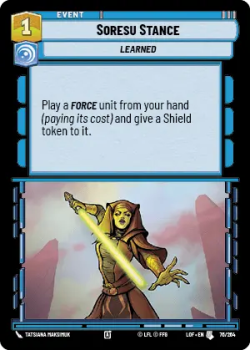 Soresu Stance single card from Star Wars Unlimited