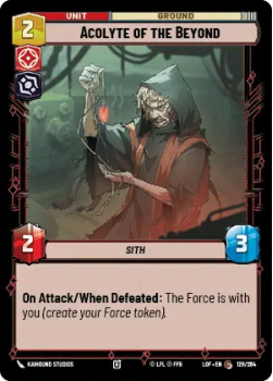 Acolyte of the Beyond single card from Star Wars Unlimited