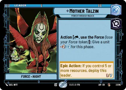 Mother Talzin - Power Through Magick single card from Star Wars Unlimited