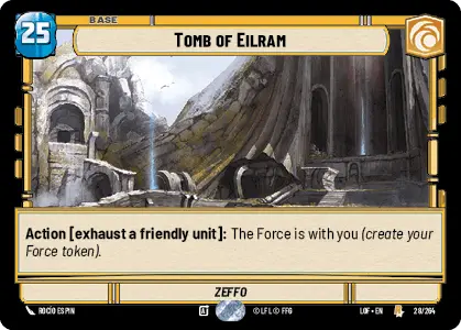 Tomb of Eilram - Zeffo single card from Star Wars Unlimited