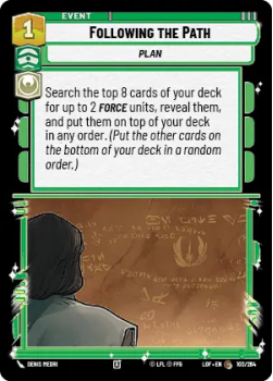 Following the Path single card from Star Wars Unlimited