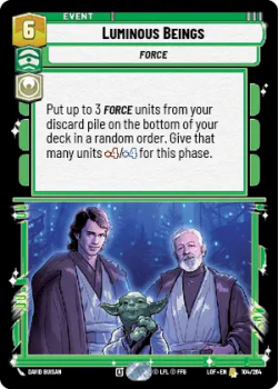 Luminous Beings single card from Star Wars Unlimited