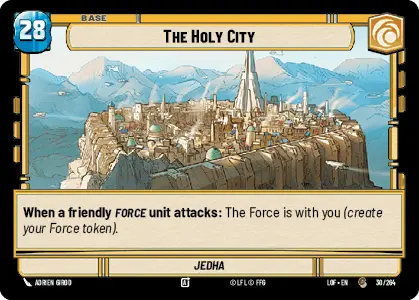 The Holy City - Jedha single card from Star Wars Unlimited