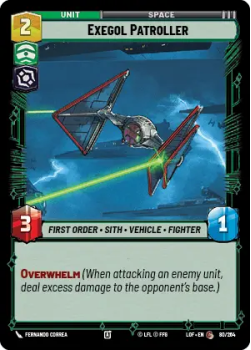Exegol Patroller single card from Star Wars Unlimited