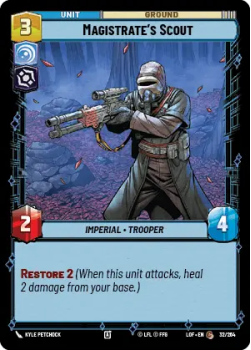 Magistrate's Scout single card from Star Wars Unlimited