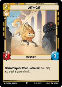 Loth-Cat single card from Star Wars Unlimited