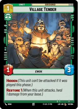 Village Tender single card from Star Wars Unlimited