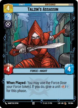 Talzin's Assassin single card from Star Wars Unlimited