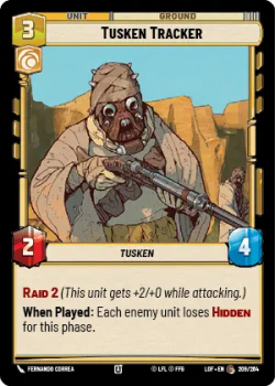 Tusken Tracker single card from Star Wars Unlimited