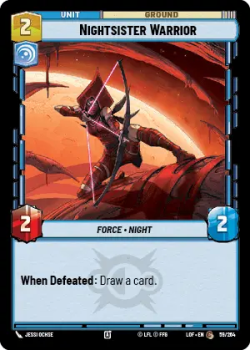 Nightsister Warrior single card from Star Wars Unlimited
