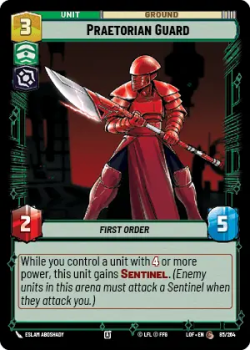 Praetorian Guard single card from Star Wars Unlimited