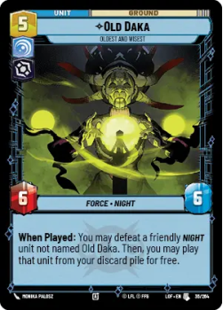 Old Daka - Oldest and Wisest single card from Star Wars Unlimited