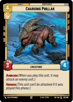 Charging Phillak single card from Star Wars Unlimited