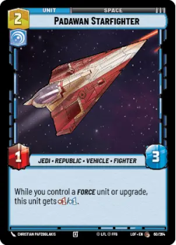 Padawan Starfighter single card from Star Wars Unlimited