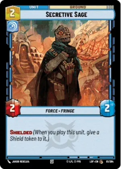 Secretive Sage single card from Star Wars Unlimited