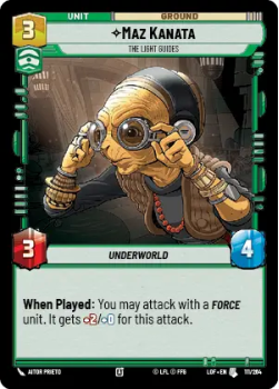 Maz Kanata - The Light Guides single card from Star Wars Unlimited