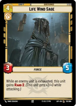 Life Wind Sage single card from Star Wars Unlimited