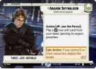 Anakin Skywalker - Tempted by the Dark Side (HYPERSPACE) : 282 LEGENDS OF THE FORCE - Star Wars Unlimited Single Card