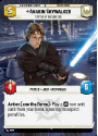 Anakin Skywalker - Tempted by the Dark Side (HYPERSPACE) : 282 LEGENDS OF THE FORCE - Star Wars Unlimited Single Card - Image 2