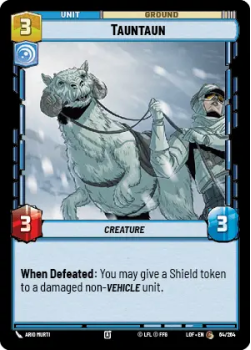 Tauntaun single card from Star Wars Unlimited