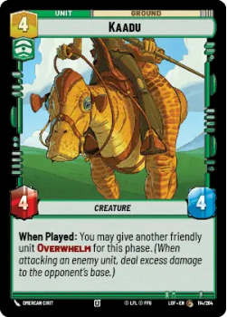 Kaadu single card from Star Wars Unlimited