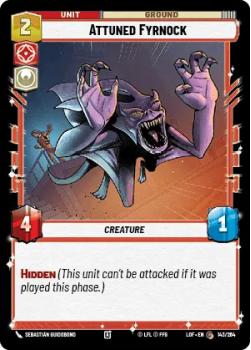 Attuned Fyrnock single card from Star Wars Unlimited