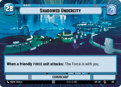 Shadowed Undercity - Coruscant (HYPERSPACE) single card from Star Wars Unlimited
