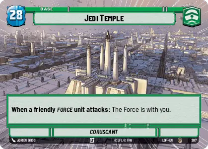 Jedi Temple - Coruscant (HYPERSPACE) single card from Star Wars Unlimited