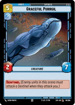 Graceful Purrgil single card from Star Wars Unlimited