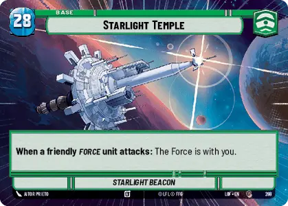 Starlight Temple - Starlight Beacon (HYPERSPACE) single card from Star Wars Unlimited