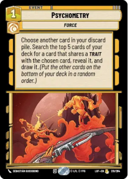 Psychometry single card from Star Wars Unlimited