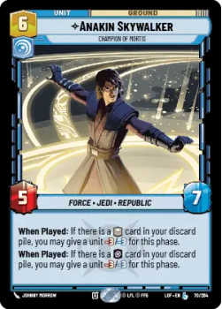 Anakin Skywalker - Champion of Mortis single card from Star Wars Unlimited