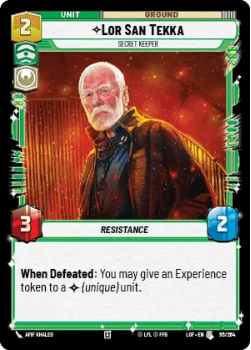 Lor San Tekka - Secret Keeper single card from Star Wars Unlimited