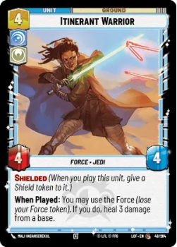Itinerant Warrior single card from Star Wars Unlimited