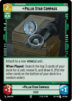 Pillio Star Compass single card from Star Wars Unlimited