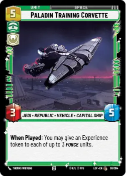Paladin Training Corvette single card from Star Wars Unlimited