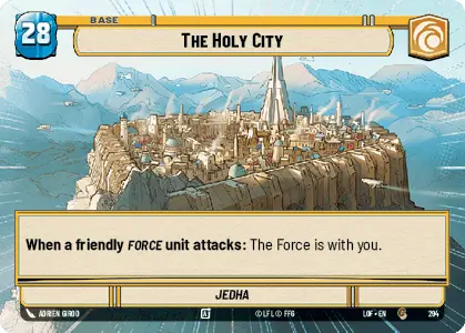 The Holy City - Jedha (HYPERSPACE) single card from Star Wars Unlimited