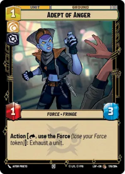Adept of Anger single card from Star Wars Unlimited