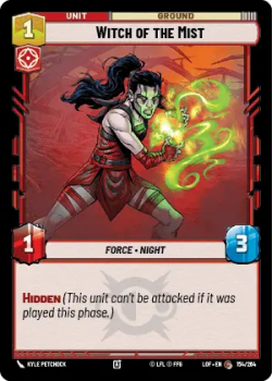 Witch of the Mist single card from Star Wars Unlimited