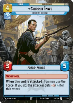 Chirrut Imwe - Blind, but not Deaf (HYPERSPACE) single card from Star Wars Unlimited
