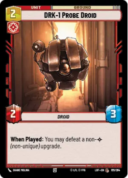 DRK-1 Probe Droid single card from Star Wars Unlimited