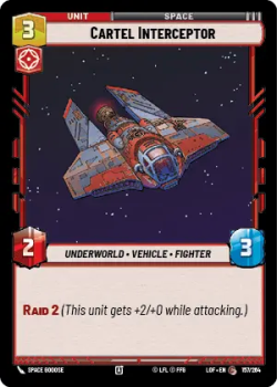 Cartel Interceptor single card from Star Wars Unlimited