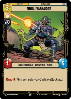 Nihil Marauder single card from Star Wars Unlimited