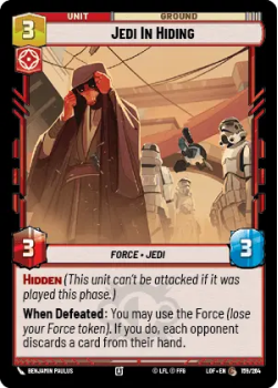 Jedi In Hiding single card from Star Wars Unlimited