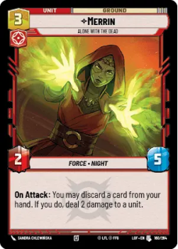 Merrin - Alone with the Dead single card from Star Wars Unlimited