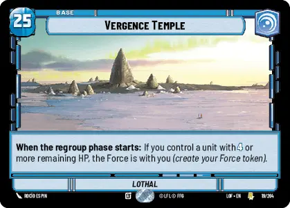 Vergence Temple - Lothal single card from Star Wars Unlimited