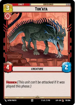 Tuk'ata single card from Star Wars Unlimited
