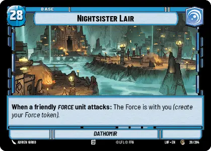 Nightsister Lair - Dathomir single card from Star Wars Unlimited
