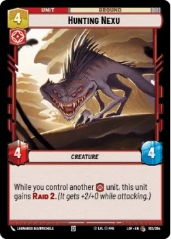 Hunting Nexu single card from Star Wars Unlimited